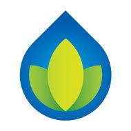 Healthy fresh nature water drop with leaf logo icon