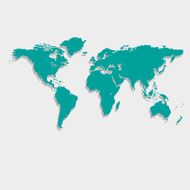 World map on a white background vector N2