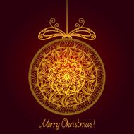 Gold isolated Christmas ball