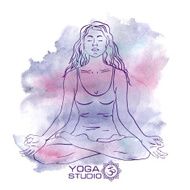 Woman sitting in the lotus yoga pose N2