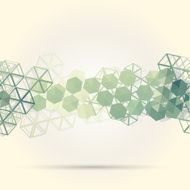 Abstract background with green hexagons N2