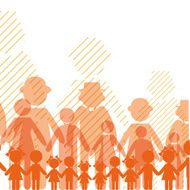 City crowd background Seamless communication people N2