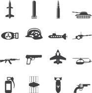 Silhouette Simple weapon arms and war icons