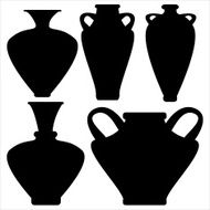 vases icons isolated on white background N2