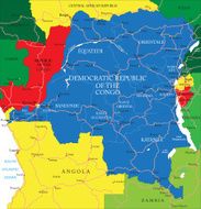 Democratic Republic of the Congo map(former Zaire)