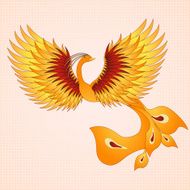 Phoenix with straighten wings