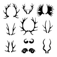 Set horns silhouettes for design N4