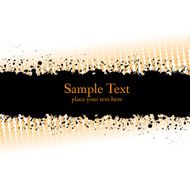 Orange ink grunge banner