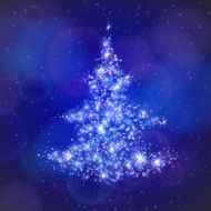 Christmas tree made of light particles N2