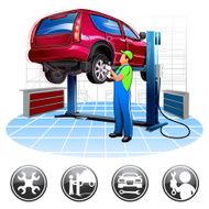 Auto mechanic at repair shop