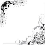 Floral swirl element