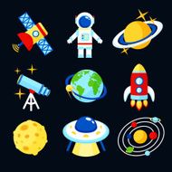 Space icons set N5