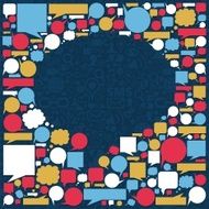 Social media talk bubble texture
