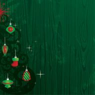 Christmas tree on the old wood background N2
