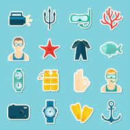 Diving Icons Set N2