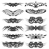 vector tribal tattoo set