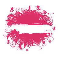 Floral frame summer illustration