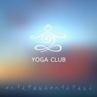 Blured background with yoga logo N8