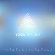 Blured background with yoga logo N9