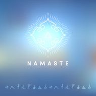 Blured background with yoga logo N10