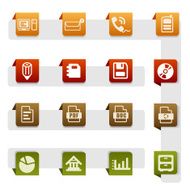 Icons set office &ndash; tag series