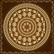 oriental arabesque pattern gold