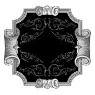 Ornate night frame vector