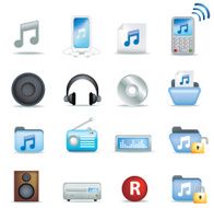 detailed music icons