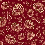Seamless floral vector background N9