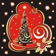 Background with the Christmas-tree