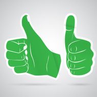 Thumbs up sticker N2