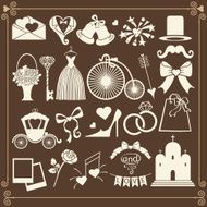 Wedding Design icons for Web and Mobile Vector