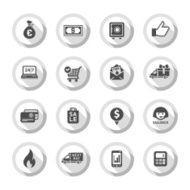 Shopping flat icons set 01