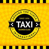 Taxi symbol with checkered background - 02 N2