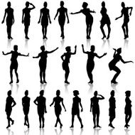 silhouettes girls in stewardess forage caps N2