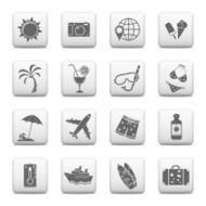 Web buttons Vacation icons