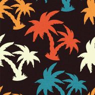 Seamless pattern with coconut palm trees N32