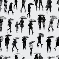 pattern of people in the rain N2