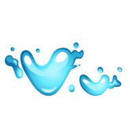 Alphabet water letter V