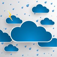 Cloud theme vector background Bad weather Eps 10 N2