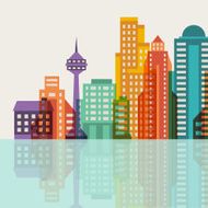 Cityscape background with buildings N8