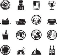 Silhouette Restaurant food and drink icons