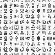 seamless doodle people pattern N2