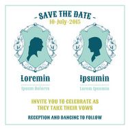 Wedding Vintage Invitation Card - for design scrapbook