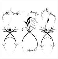 Vintage floral design element vector