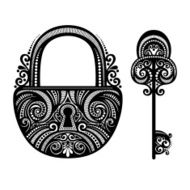 Vintage Lock with a Key N2