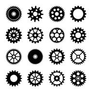 Gear wheel icons set 2