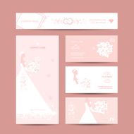 Business cards design weddign concept N3