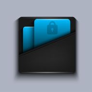Vector modern blue icon on gray background Eps10 N19