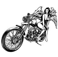 woman and a motorcycle N2